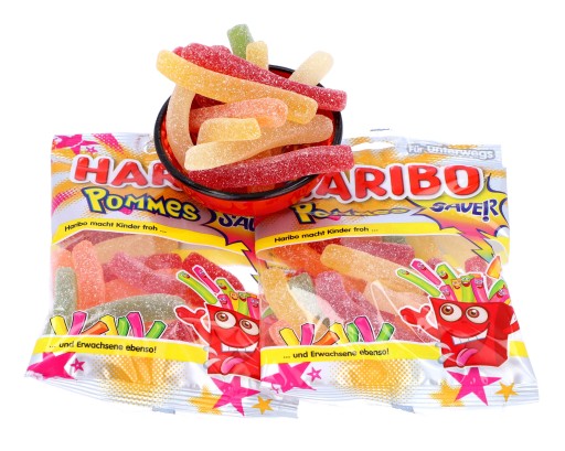 HARIBO Fruit Jelly Sour Fries 100g z Nemecka