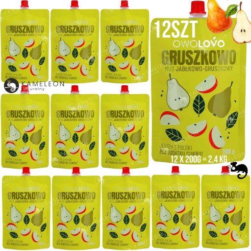 OWOLOVO ovocie bez cukru HRUŠKA - JABLKO HRUŠKA 200g