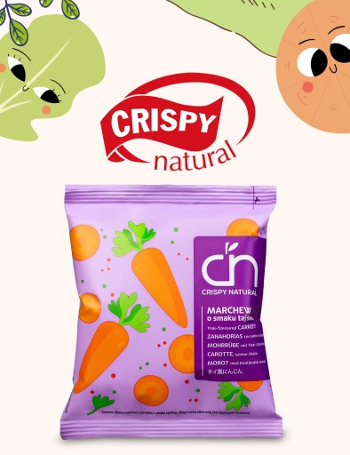 SUŠENÁ THAJSKÁ MRKVINA S KORENÍM MRKVOVÉ ČIPESKY 18G CHRUPÁ NATURAL