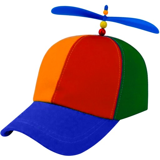 Čiapka s vrtuľou Rainbow Baseball Head Windmill Summer with Propeller
