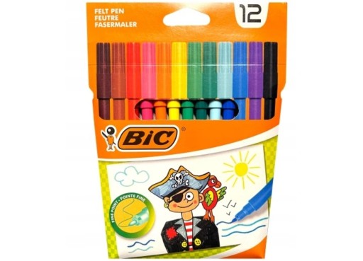 VÝLETY, ZNAČOVAČE, FAREBNÉ BIC PERÁ, 12 ks