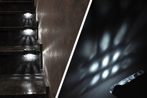 NÁSTENNÁ LAMPA SO SOLÁRNYM PANELOM NA VONKAJŠIE ZÁHRADNÉ SCHODY SO SNÍMAČOM
