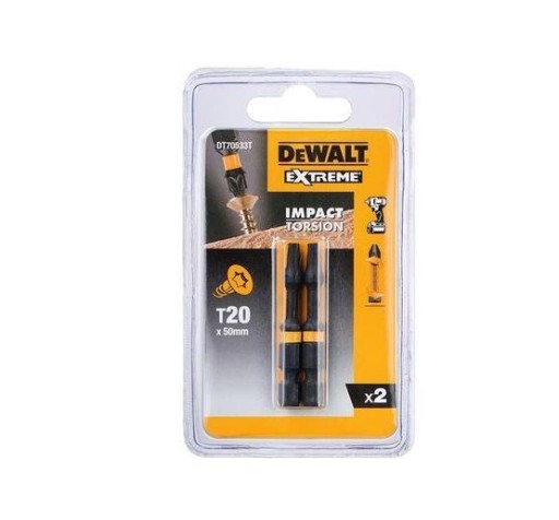 DT70533T Nárazové bity DEWALT T20x50mm Torsion 2ks
