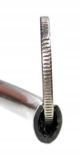 Chrómovaná okrajová lišta, nárazníky, 7x12, chrómová kedra, 3,5-5 mm