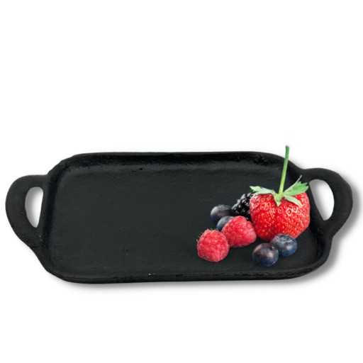 ČIERNY ZÁSOBNÍK 21X14CM POKRYTÝ KOVOVÝ ZÁSOBNÍK