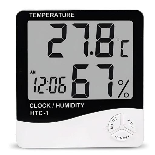 LCD METEOROLOGICKÁ STANICA BEZDRÔTOVÝ TEPLOMER Vlhkomer HODINY + BATÉRIA