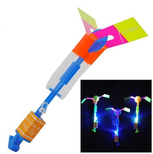 Lietajúci prak LED Veterník Helikoptéra Dáždnik Smart Toys Glow