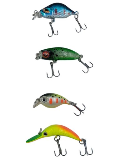 Prívlačový set 4x herný vobler Jaź Chub Perch