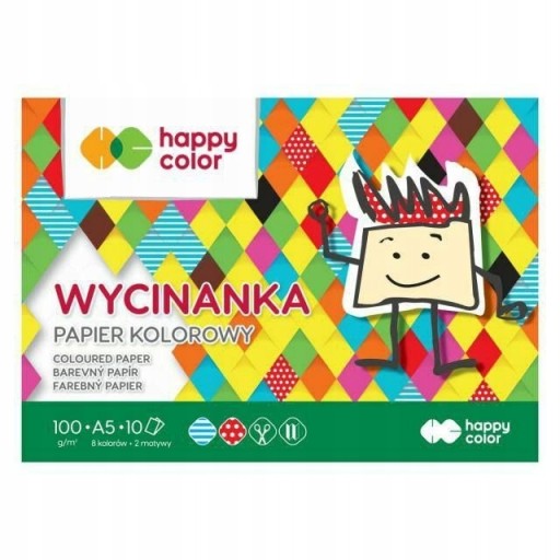 FAREBNÝ PAPIEROVÝ BLOK HAPPY FAREBNÝ VÝREZ A5