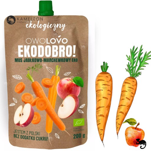 OWOLOVO OVOCNÁ MOUSE EKODOBRO mix príchutí MALINA VIŠŇA JABLKO MRKVOVÁ 4 ks