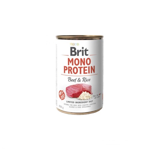 Brit Mono Protein Beef & Rice mokré krmivo pre psov 400g