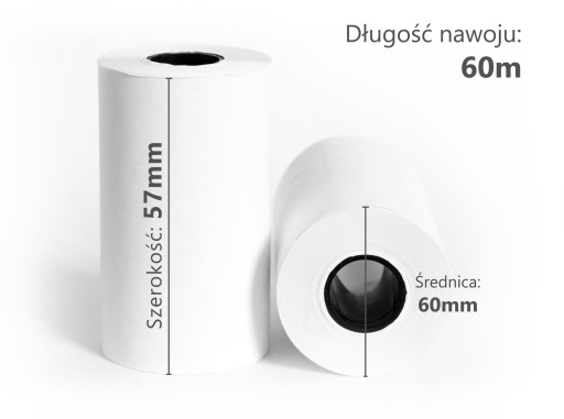 VALCE, termopapier - 57mm x 60m
