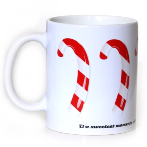 Hrnček s motívom Christmas Candy Canes na čaj a kávu