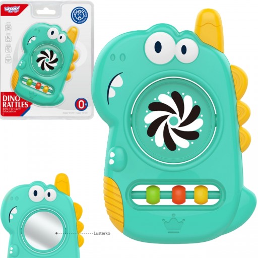 WOOPIE BABY Senzorická hračka hryzátko zrkadlo Dino