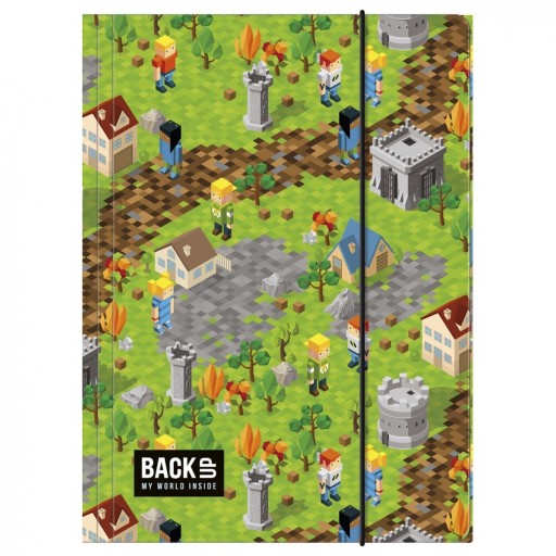 A4 zložka na kreslenie s gumou BackUP GAME LEVEL pre fanúšika MINECRAFT