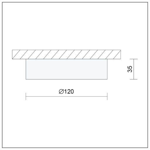 POVRCHOVÝ-POVRCHOVÝ LED STROPNÝ LED PANEL 6W 230V