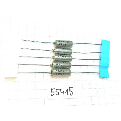 Tantal 47uF 6V 5x12 10% KEMET T110 axiálny x5