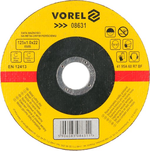 Kotúč rezný na kov 125X1,0 08631 VOREL