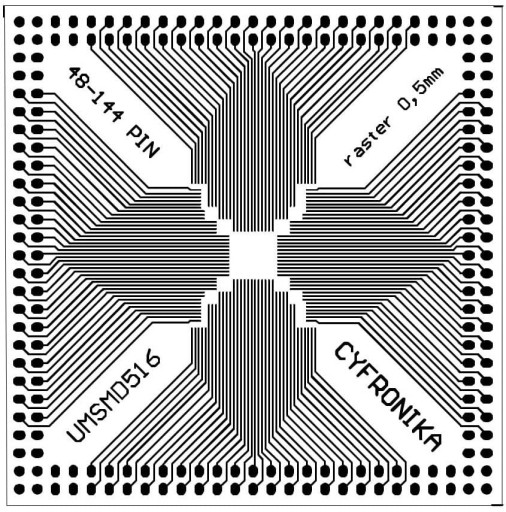 UMSMD516 Univerzálna doska pre QFP 48...144p