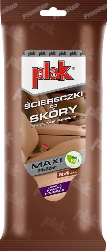 Navlhčené utierky na čistenie kože Plak