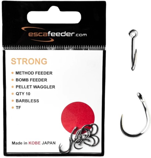 Háčiky bez protihrotu ESCA FEEDER STRONG pre METHOD FEEDER veľkosť 10