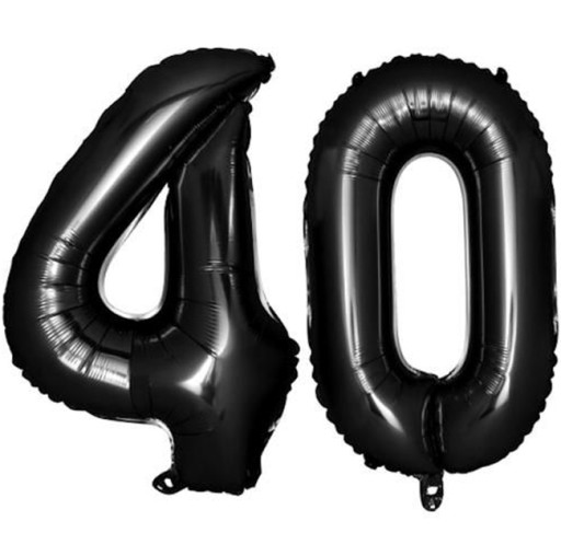 Fóliové balónové čísla 40. narodeniny štyridsať BIG dekorácií HEL 100cm