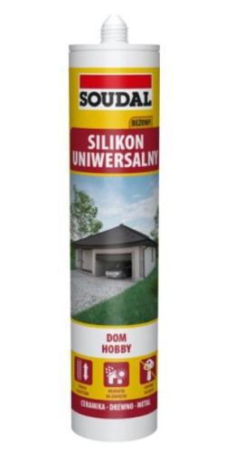 Silikón Soudal 280, univerzálny sivý tmel