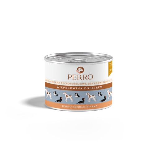 PERRO MOKRÉ KRMIVO PRE PSA Bravčové so zelerom 410g