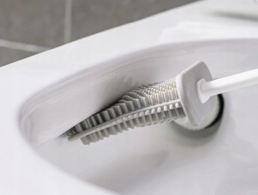 Silikónová WC kefa, stojaca alebo závesná, flexibilná LAK-71, jednoduchá inštalácia