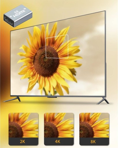 Adaptér HDMI na HDMI 2.1 UHD 8K 60Hz 4K konektor