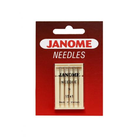 JANOME ihly na látky (5x65) POLPLOCHÉ DO STROJOV