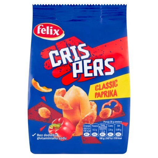 Felix Crispers Arašidy, príchuť paprika, 125g