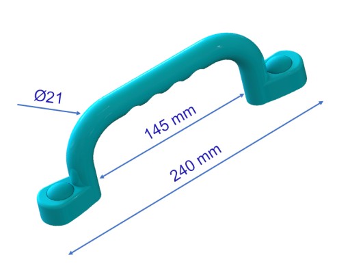 SLNKO - IHRISKO RÚČKY 240 mm - 2 ks S TYRYSOVÝMI TQ SKRUTKAMI