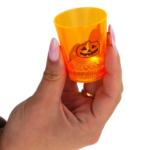 HALLOWEENSKÉ SKLENÉ LEBKA TEKVICA LED ŽIARENÁ