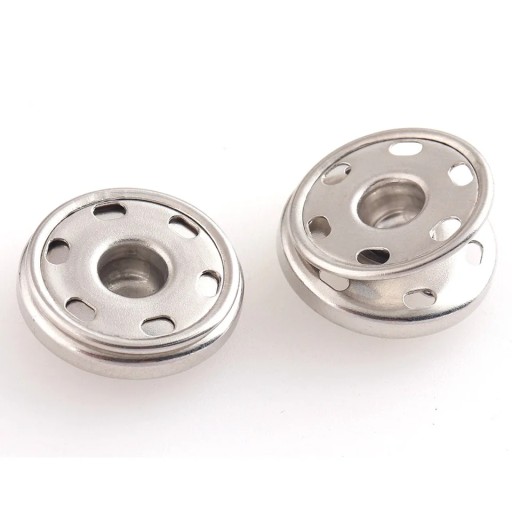 Patentky na šitie 21mm SILVER