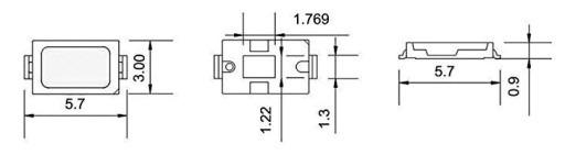 SMD 5730 LED 0,5W BIELE A FAREBNÉ 50 KS - 7 farieb na výber