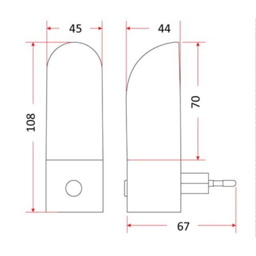 LED nočná lampa do zásuvky + senzor šera