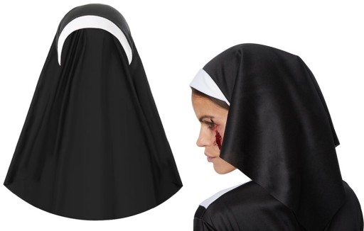 Kornútová pokrývka hlavy Mníška Veil Halloween kostým mníšky