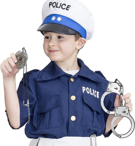 POLICAJNÁ KOVOVÁ HRAČKA PUTÁ + 2 KĽÚČE MALÝ POLICAJT