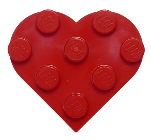 LEGO Plate 3x3 Heart Red (39613/6276193)