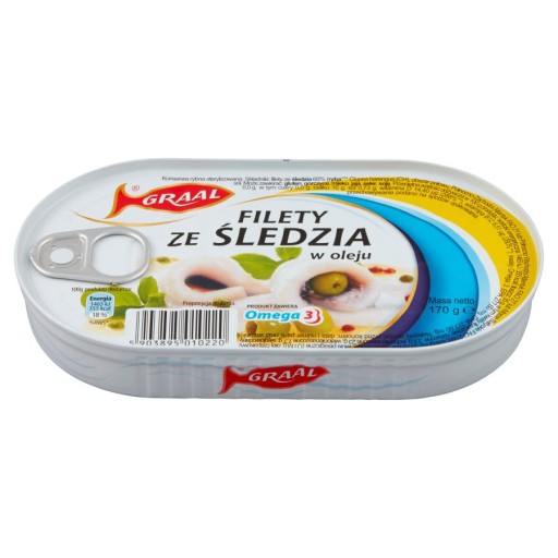 Filety zo sleďa v oleji Graal 170g