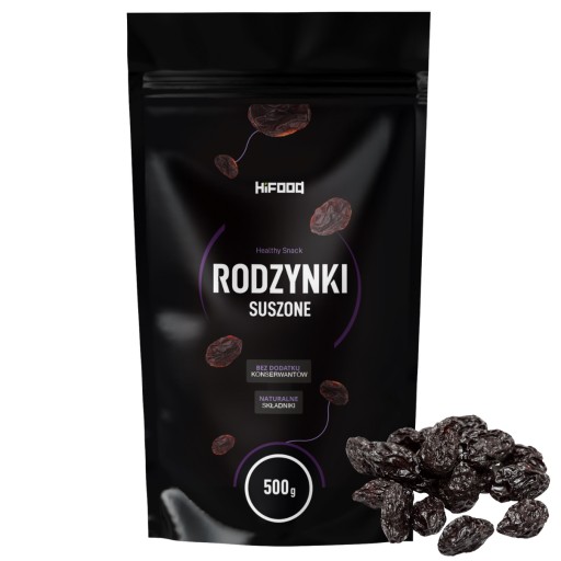 RAISINS Dark CIMSON JUMBO 500g HiFOOD veľké, nesírené