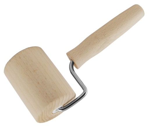 VALEC NA VAĽANIE NA CESTO, malý, drevený, s rúčkou, OTOČNÁ FAWORKA MALÝ, 17 cm