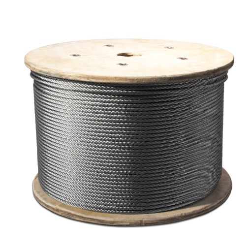 Oceľové lano, NEREZOVÝ INOX, kyselinovzdorné, 7x19, 8 mm - 1 m