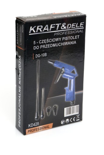 Fúkacia pištoľ + 3 trysky SADA 5 PRVKOV
