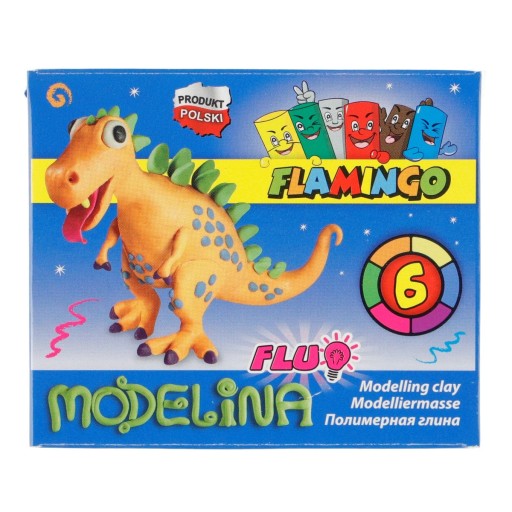 FLUO modelovacia hmota 6 farieb Flamingo 453084