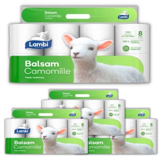 LAMBI Toaletný papier Balzam CHAMOMILE 8 roliek