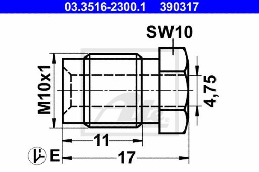 ATE 03.3516-2300.1 Skrutkové spojenie