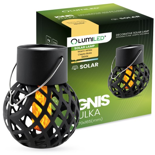 LED solárna lampa guľová lampa 7cm IGNIS záhradná lampa IP44 1800K