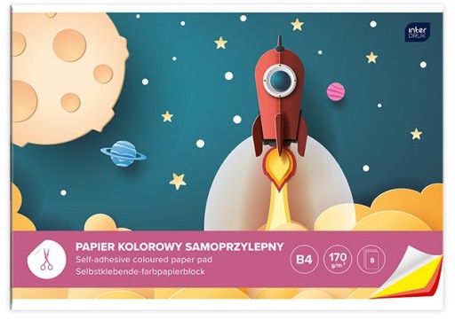 Zápisník zo samolepiacich farebných papierov INTERDRUK
